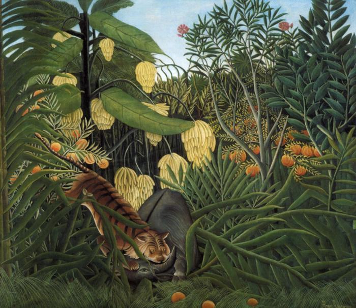 Henri Rousseau Fight Between a Tiger and a Buffalo
